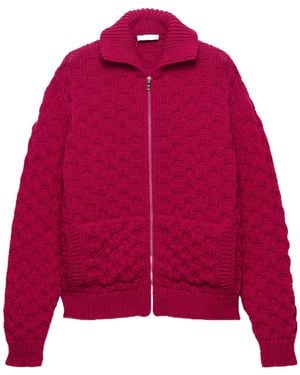 Prada Wool Cardigan - Red