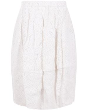 Comme des Garçons Hollow-Out Skirt - White