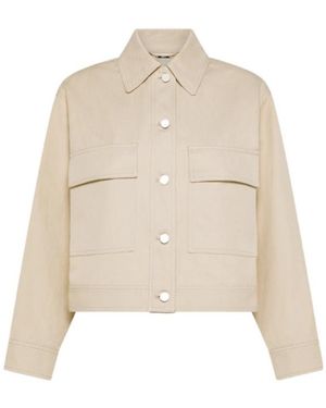 Seventy Pocket Button Cropped Jacket - Natural