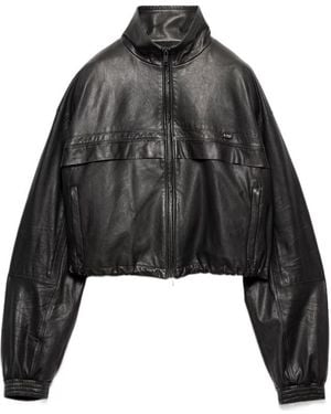 Prada Nappa-Leather Jacket - Black