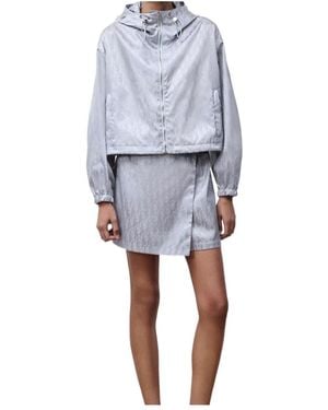 Dior Zipped Cropped Jacket - Blue