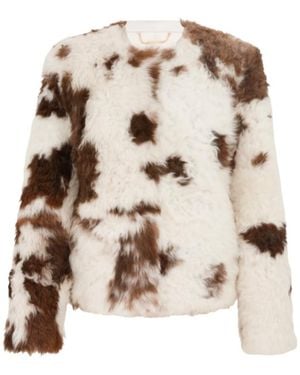 Zimmermann Hypnotic Spot Shearling Jacket - Natural