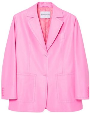 STAND Lapel Suit Coat - Pink
