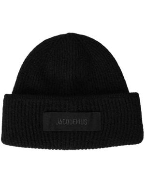 Jacquemus Solid Color Logo Cap - Black