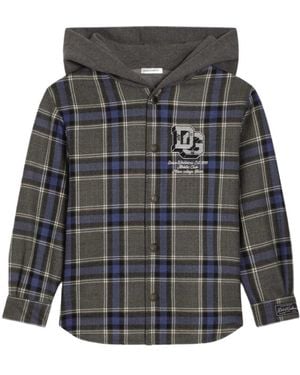 Dolce & Gabbana Check-Tartan Shirt - Gray
