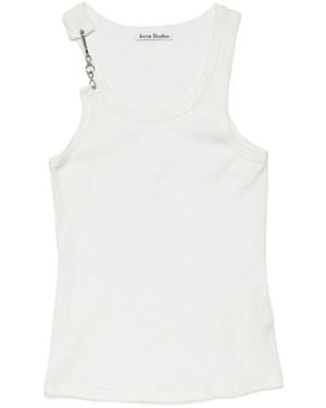 Acne Studios Clip Detailed Tank Top - White