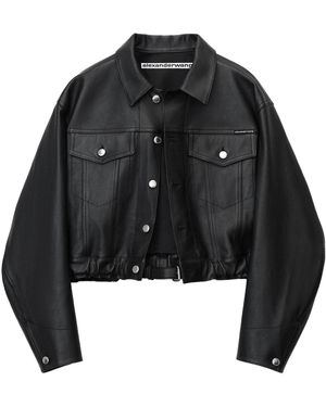 Alexander Wang Locomotive Leather Jacket - Black