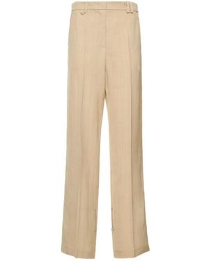 Jacquemus Le Pantalon Astouin Silk Blend Trousers - Natural