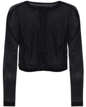 Pleats Please Issey Miyake Buttoned Cardigan - Black