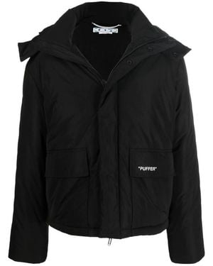 Off-White c/o Virgil Abloh Diag-Print Puffer Jacket - Black
