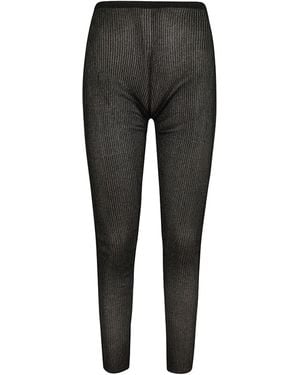 Dondup Ribbed-Knit Leggings - Black