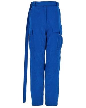 Ferragamo Belted Cargo Pants - Blue
