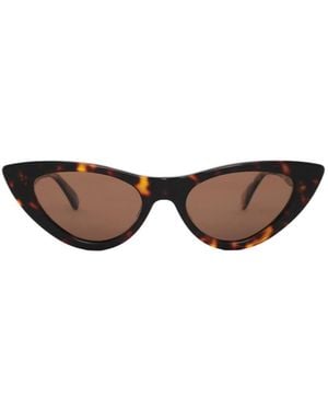 Anine Bing Marsais Oval Sunglasses - White