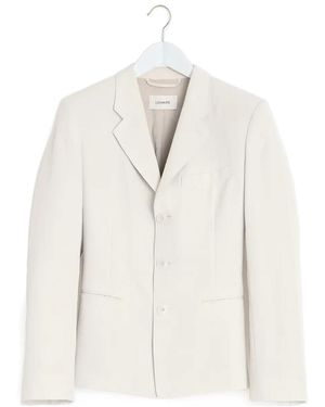 Lemaire Single-Breasted Tailored Blazer - White