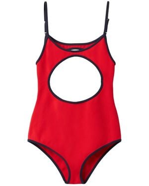 Miu Miu Technical Knit Swimsuit - Red