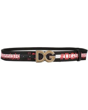 Dolce & Gabbana Printed Belt - White