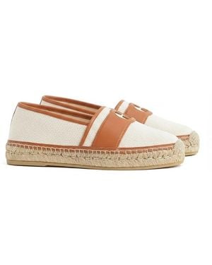 Gucci Logo Cut-Out Slip-On Espadrilles - Brown
