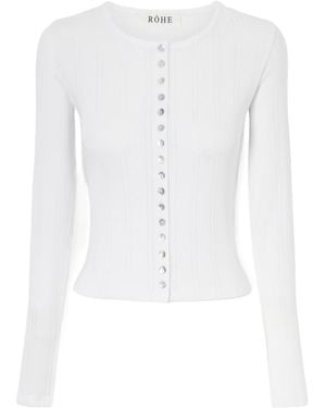 Rohe Openwork Knit Cardigan - White