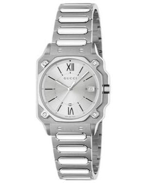 Gucci G-Flat Watch, 30Mm - White