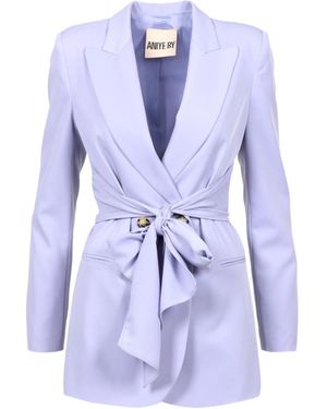 Aniye By Lapel Long-Sleeved Suit Jacket - Blue