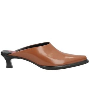 DIESEL Simple Solid-Colored Leather Shoes - Brown