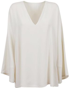 Valentino Long Bell Sleeves Blouse - White