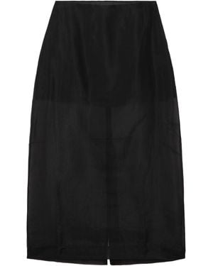 Frankie Shop Peri Sheer Skirt - Black