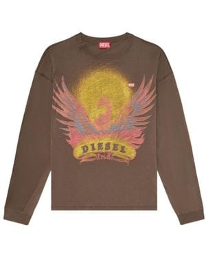 DIESEL T-Box Long Sleeve Graphic T-Shirt - Multicolour