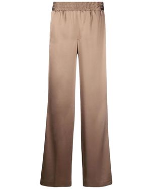Pt Pantaloni Pt Torino Elastic-Waist Wide-Leg Trousers - Brown