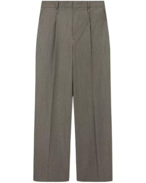 Emporio Armani Tailored Straight-Leg Trousers - Grey