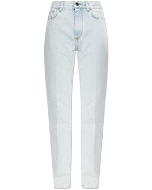 Givenchy Logo-Patch Straight-Leg Jeans - Blue