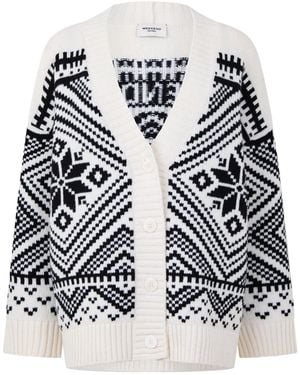 Weekend by Maxmara V-Neck Knit Cardigan Decorated - Black