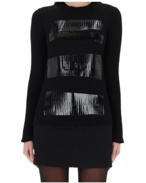 MM6 by Maison Margiela Striped Mini Dress - Black