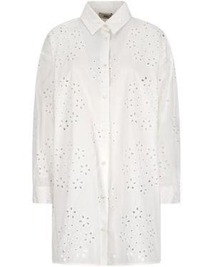 Herno Broderie Anglaise Relaxed Shirt - White