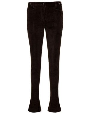 Dolce & Gabbana Flared Corduroy Trousers - Black