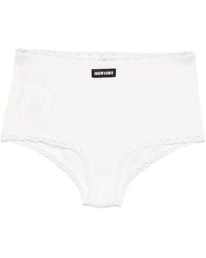 Miu Miu Cotton Briefs - White