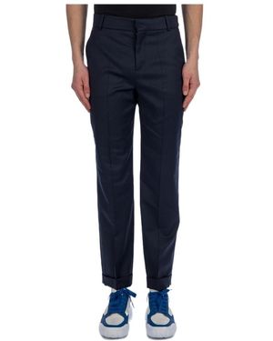 Balmain Mid-Waisted Cropped Trousers - Blue