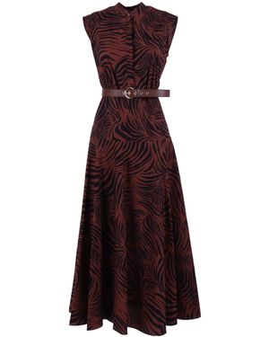 Max Mara West Zebra-Print Dress - Purple