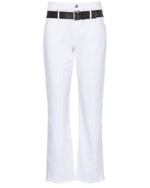 RTA High-Rise Cropped Jeans - White