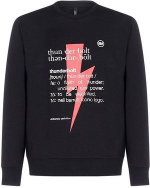 Neil Barrett Thunderbolt-Print Sweatshirt - Blue