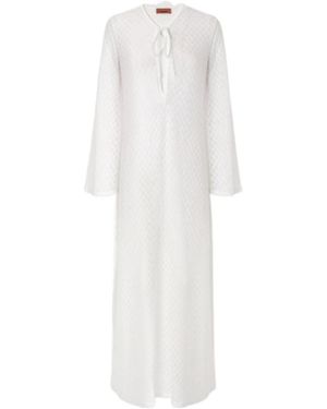 Missoni Tie Neck Kaften - White