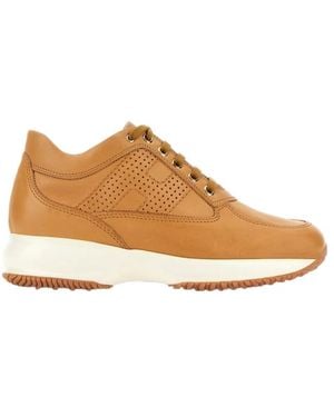 Hogan Interactive Lace-Up Trainers - Brown