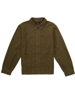 Ralph Lauren Logo-Patch Utility Jacket - Green