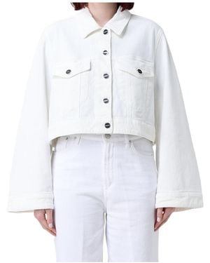 Dondup Long-Sleeved Casual Jacket - White