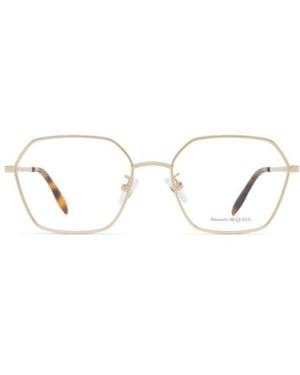 McQueen Eyewear Hexagon Frame Glasses - White