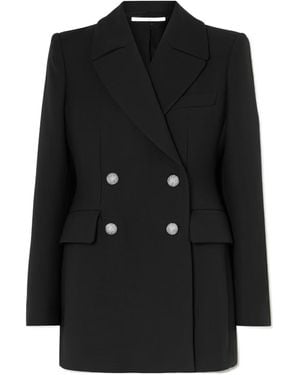 Alessandra Rich Double-Breasted Wool Blazer - Black