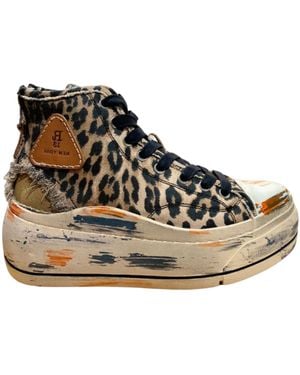 R13 Lace-Up High-Top Casual Shoes - Black