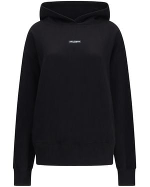 Dolce & Gabbana Logo-Patch Hoodie - Black