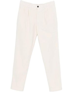 Incotex Pleated Cotton Trousers - White