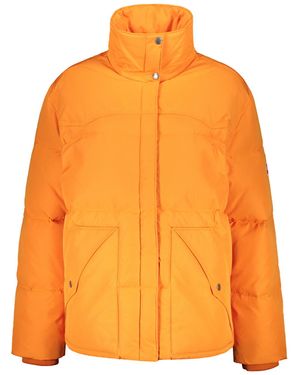 KENZO Zip And Snap Button Fastening Down Jacket - Orange